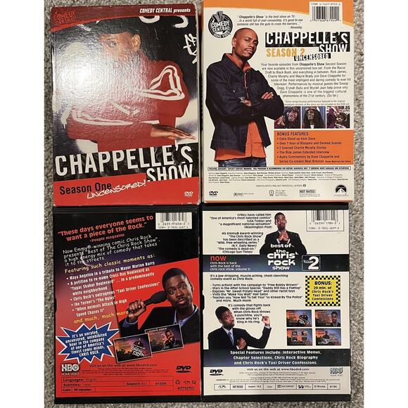 Chappelle’s Show: Complete Seasons 1 & 2 Uncensored! & Chris Rock Show Lot Of 4 - Picture 2 of 2